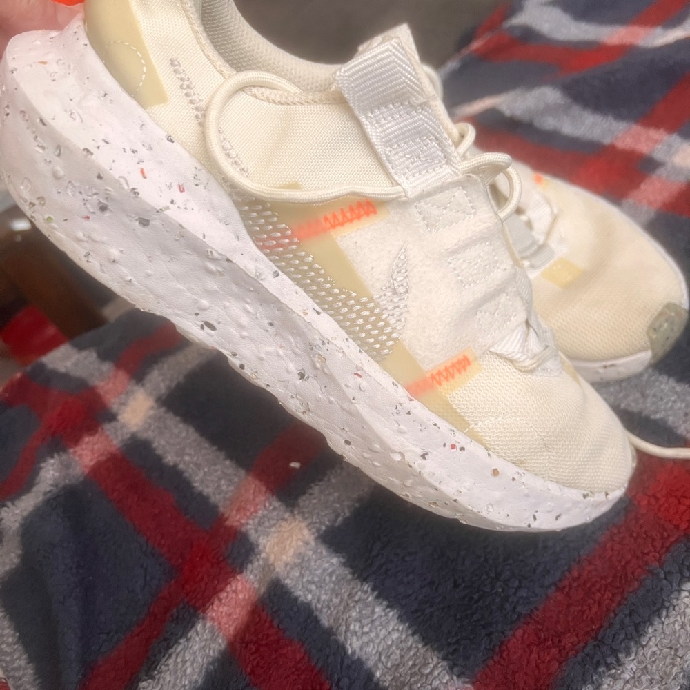 Nike Kids Cream and Orange Sneakers